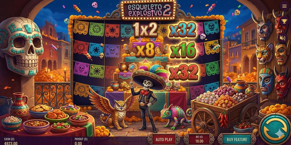 Puoi giocare a Esqueleto Explosivo 2 solo dopo aver avviato il gioco cliccando sul pulsante Spin